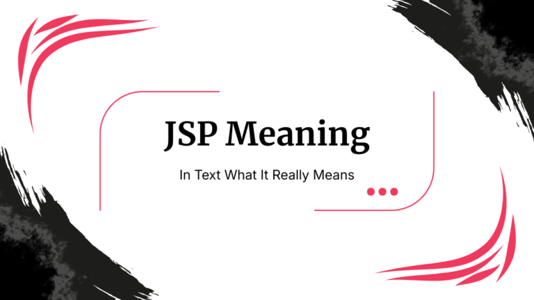 JSP Meaning in Text
