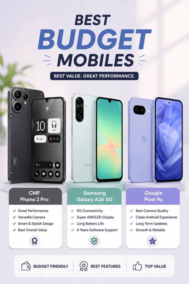 Best Smartphones Under Budget in 2026